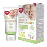 معجون أسنان للأطفال من عمر 0 إلى 3 سنوات بنكهة التفاح والموز بدون فلورايد 40 مل + فرشاة أسنان سيليكون للأصابع - SPLAT